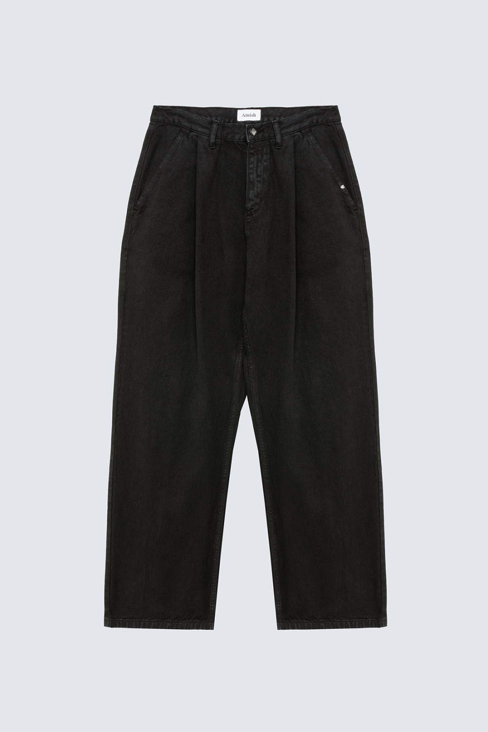 AMISH: PANTALONE NOGEND A GAMBA LARGA IN COTONE