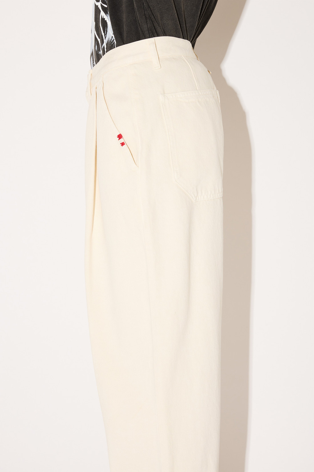 AMISH: PANTALONE NOGEND A GAMBA LARGA IN COTONE