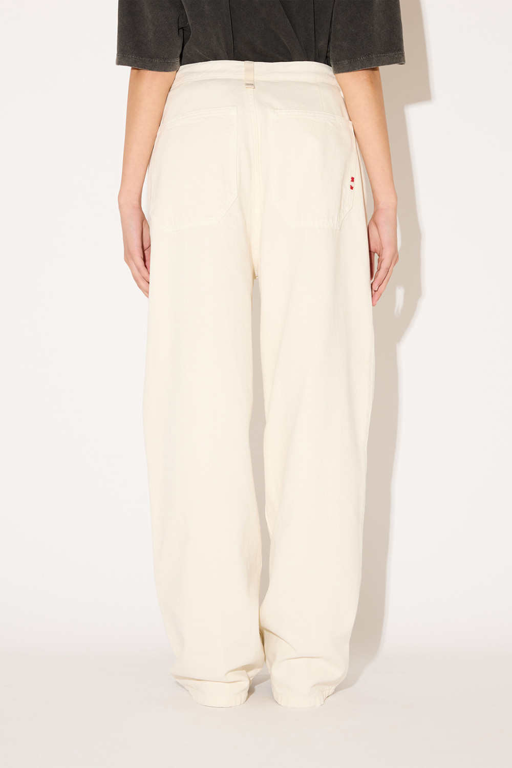 AMISH: PANTALONE NOGEND A GAMBA LARGA IN COTONE