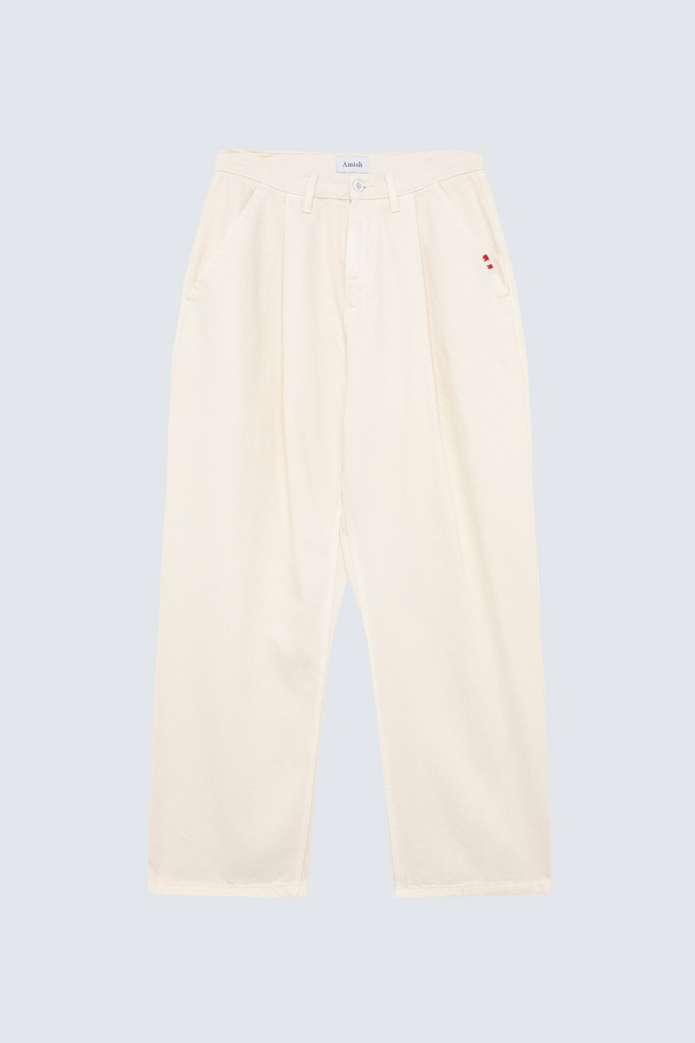 AMISH: PANTALONE NOGEND A GAMBA LARGA IN COTONE