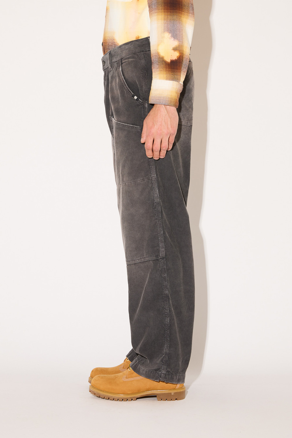 AMISH: PANTALONE SUPER KNEE IN VELLUTO EFFETTO DESTROYED