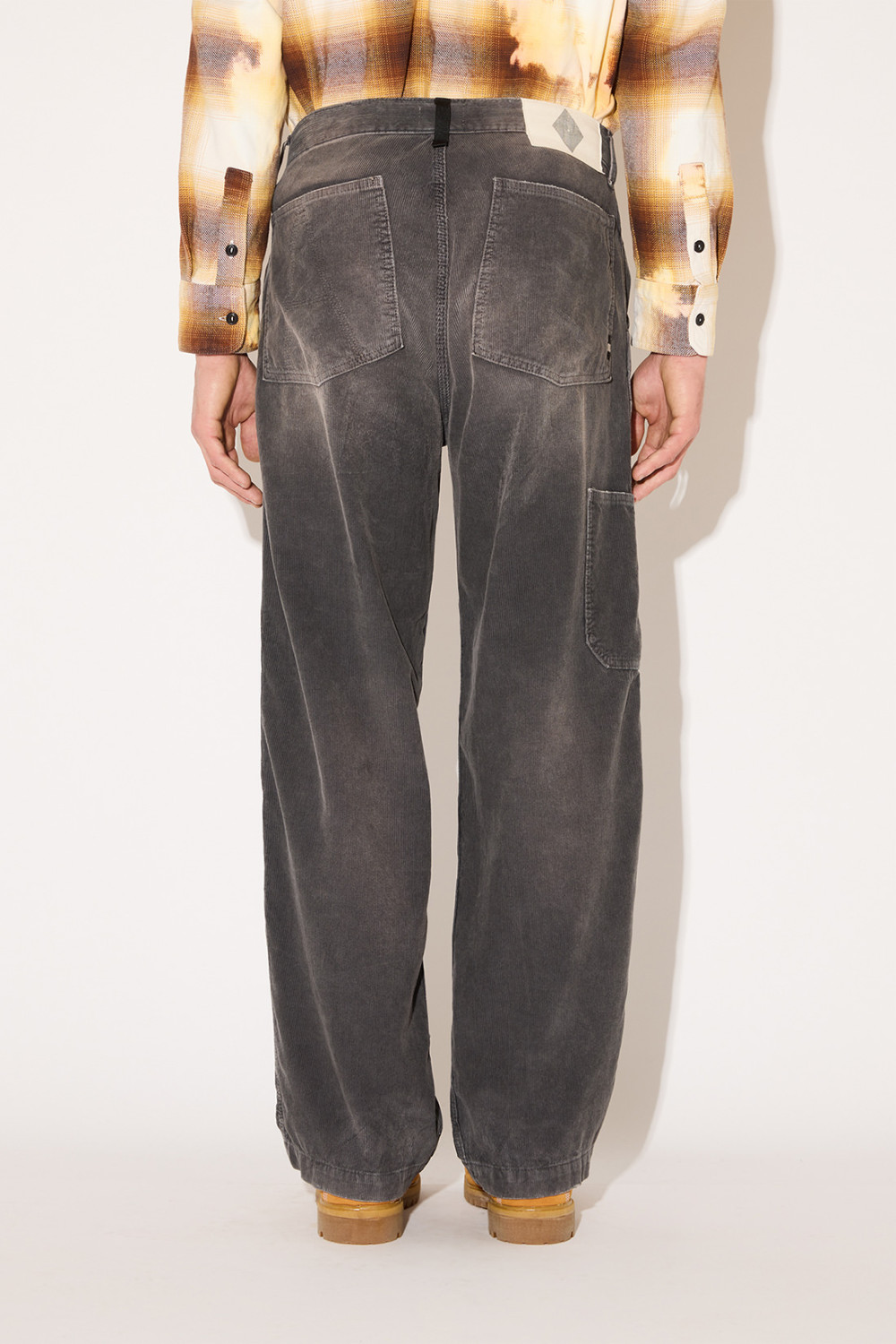 AMISH: PANTALONE SUPER KNEE IN VELLUTO EFFETTO DESTROYED