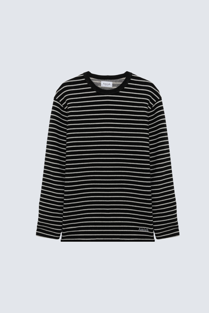 PULLOVER A RIGHE CON MICRO LOGO