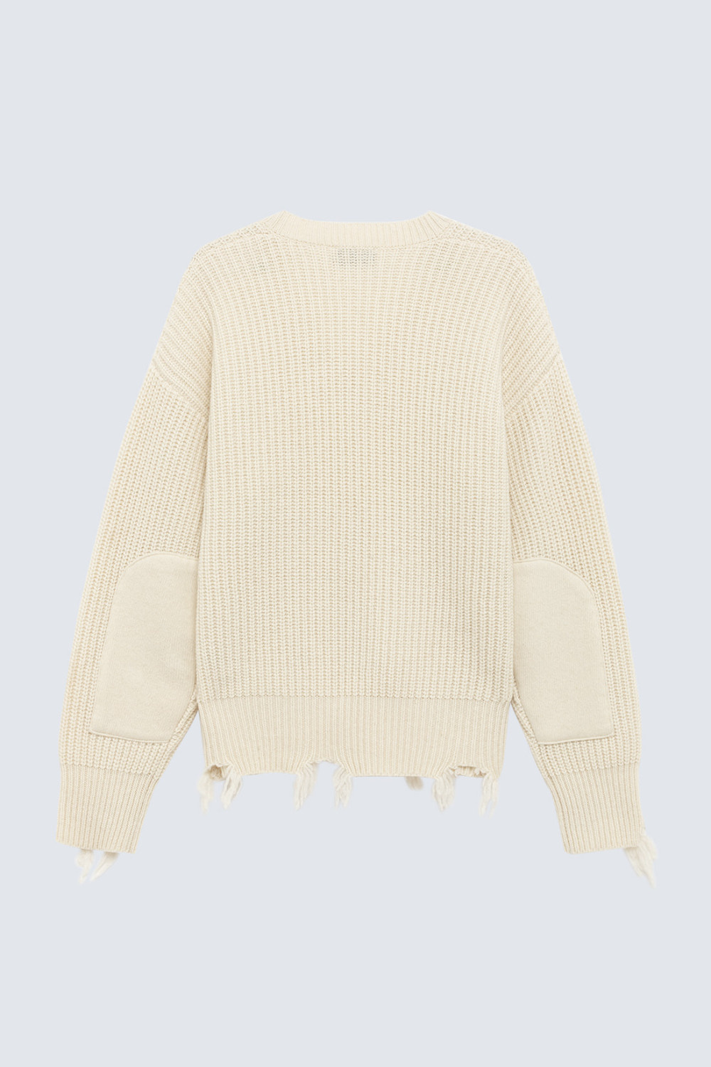 AMISH: PULLOVER DISTRESSED CON SCOLLO A V