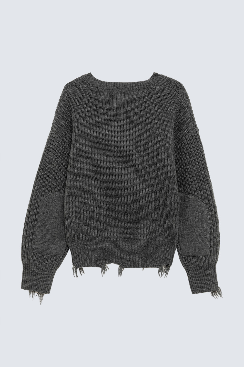 AMISH: PULLOVER DISTRESSED CON SCOLLO A V