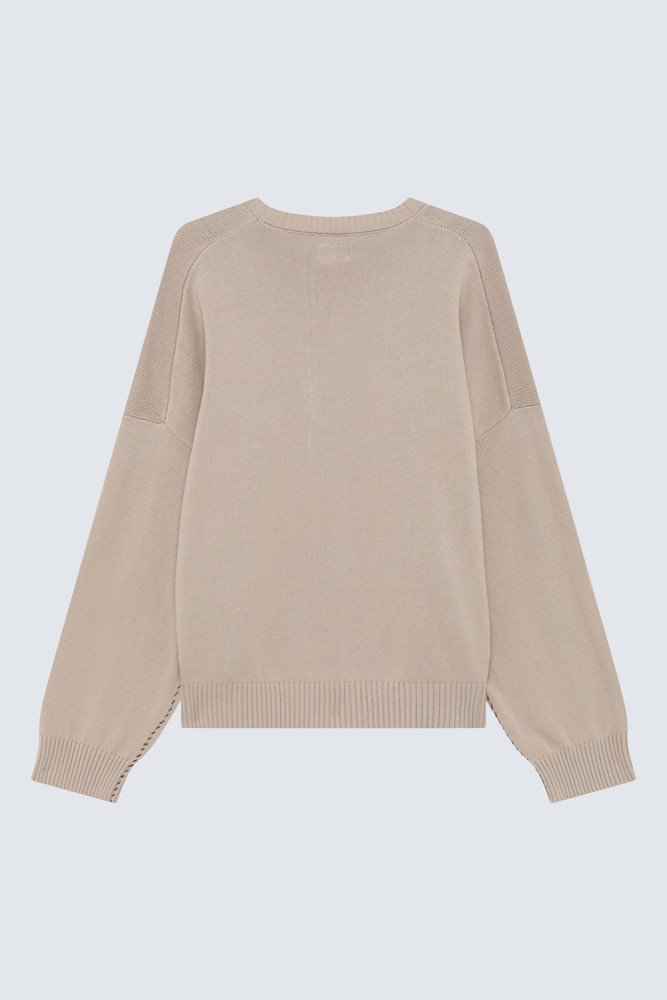 FRAY SWEATER IN COTTON WITH LOGO