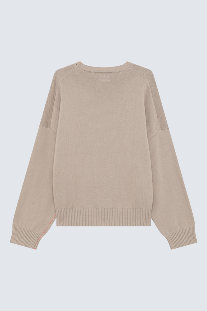 FRAY SWEATER IN COTTON WITH LOGO