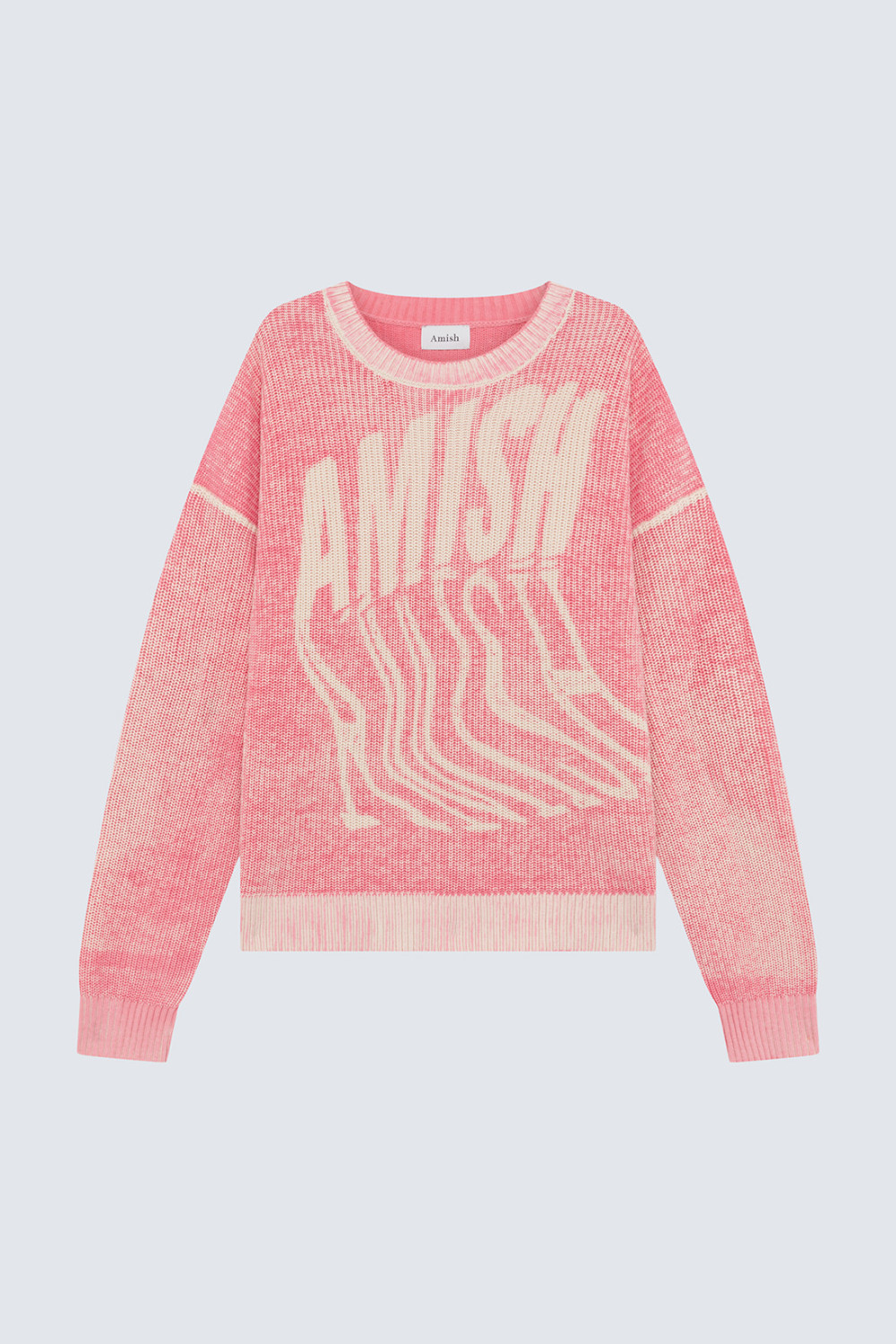 AMISH: COTTON SWEATER WITH LOGO