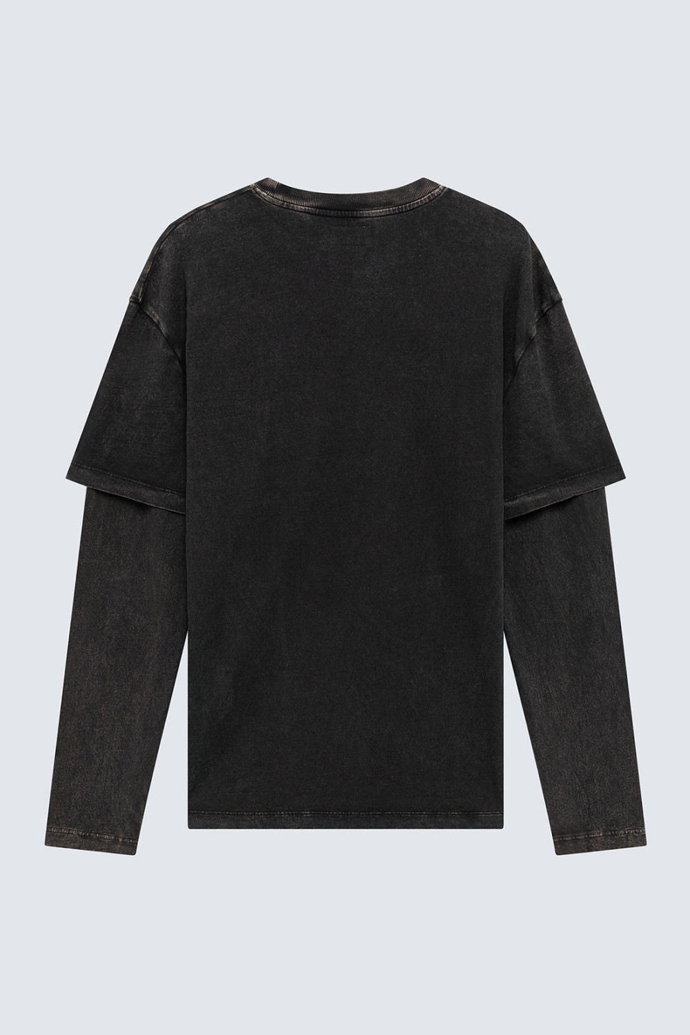 AMISH: DOUBLE SLEEVE T-SHIRT WITH METALLIC PRINT