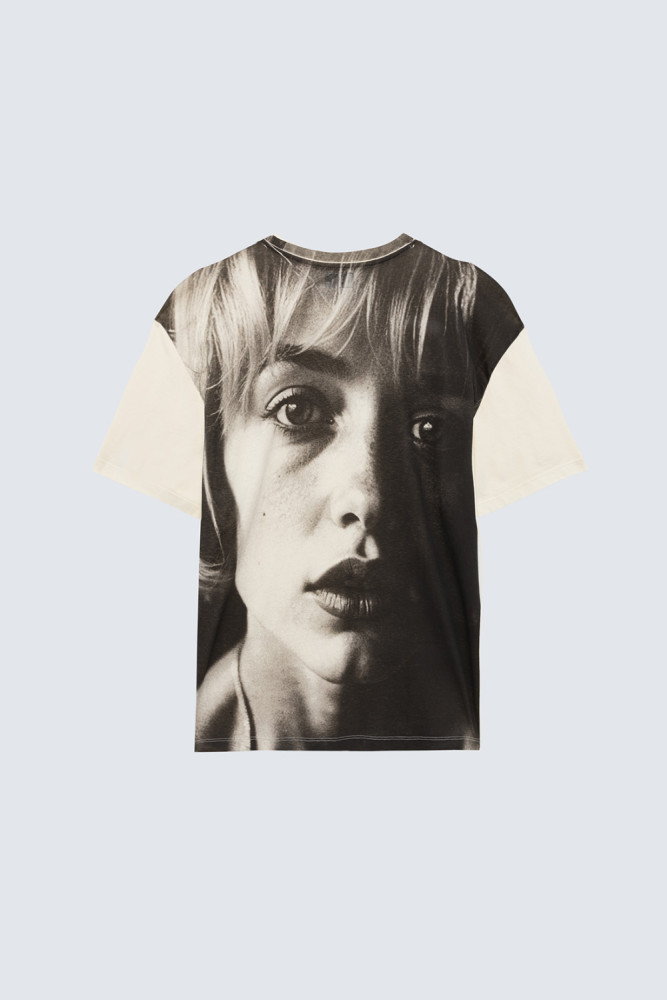 T-SHIRT GIROCOLLO CON STAMPA PORTRAIT