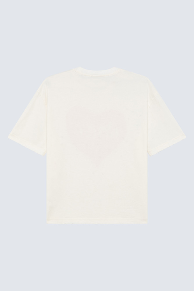 T-SHIRT IN JERSEY WITH HEART LASER PRINT