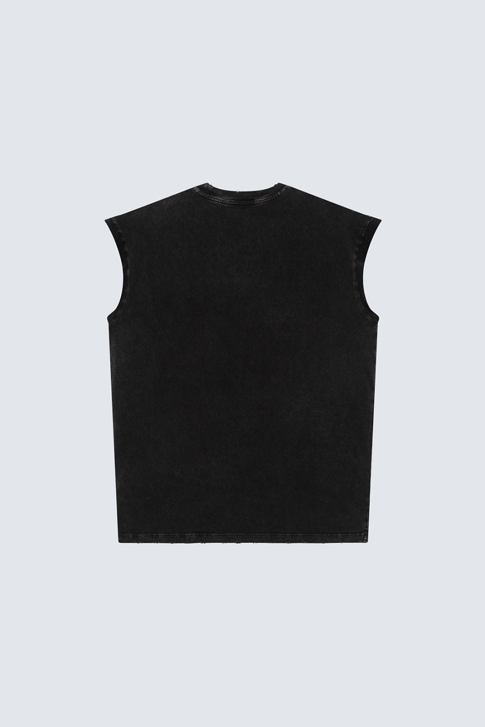 AMISH: SLEEVELESS T-SHIRT WITH SHORT HAIR PRINT