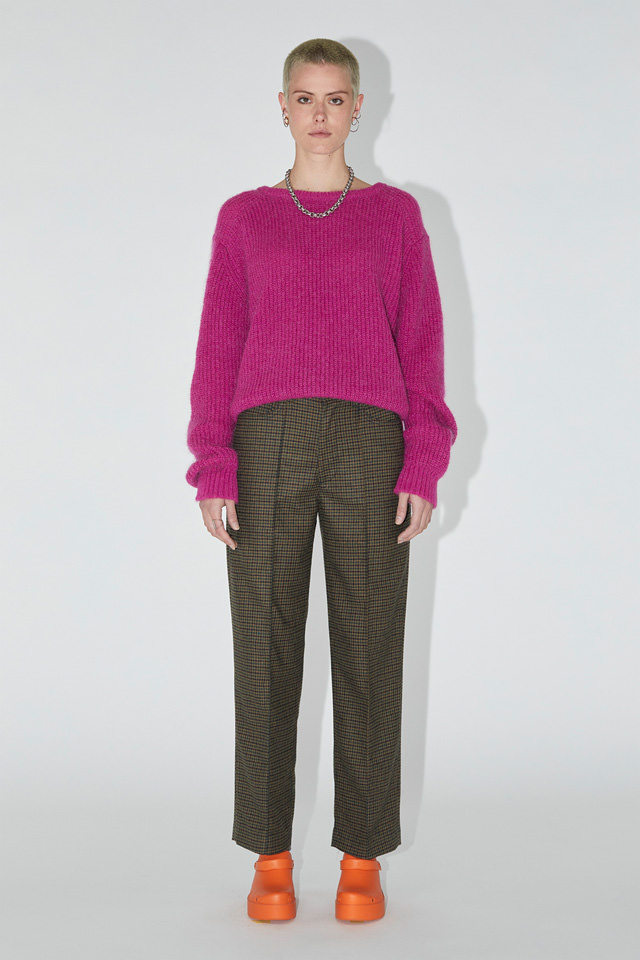 AMISH: PULLOVER GIROCOLLO IN MOHAIR CON CUT-OUT