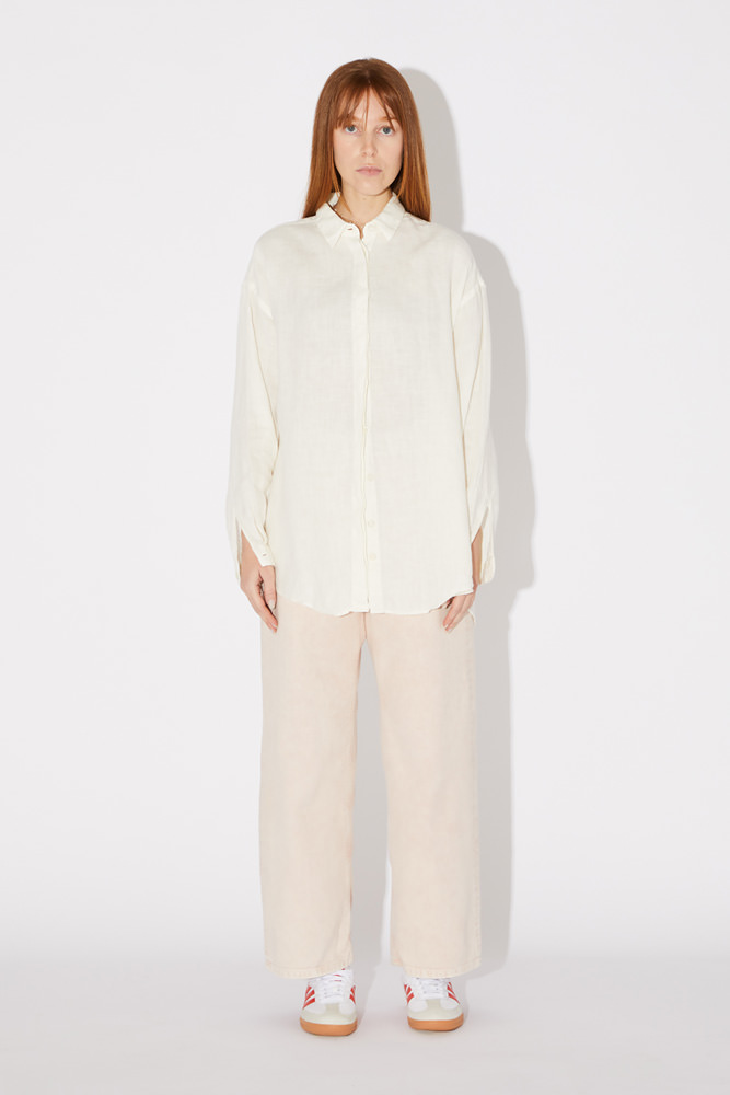 AMISH: SHIRT IN LINEN WITH CUT-OUT