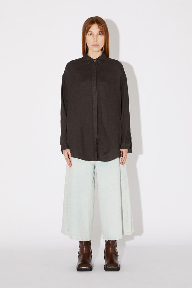 AMISH SHIRT IN LINEN WITH CUT-OUT