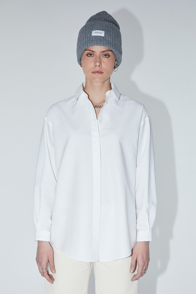 AMISH: OXFORD SHIRT WITH CUT-OUT