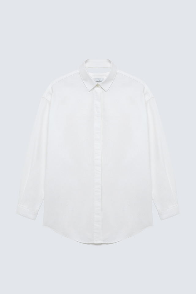 AMISH: OXFORD SHIRT WITH CUT-OUT