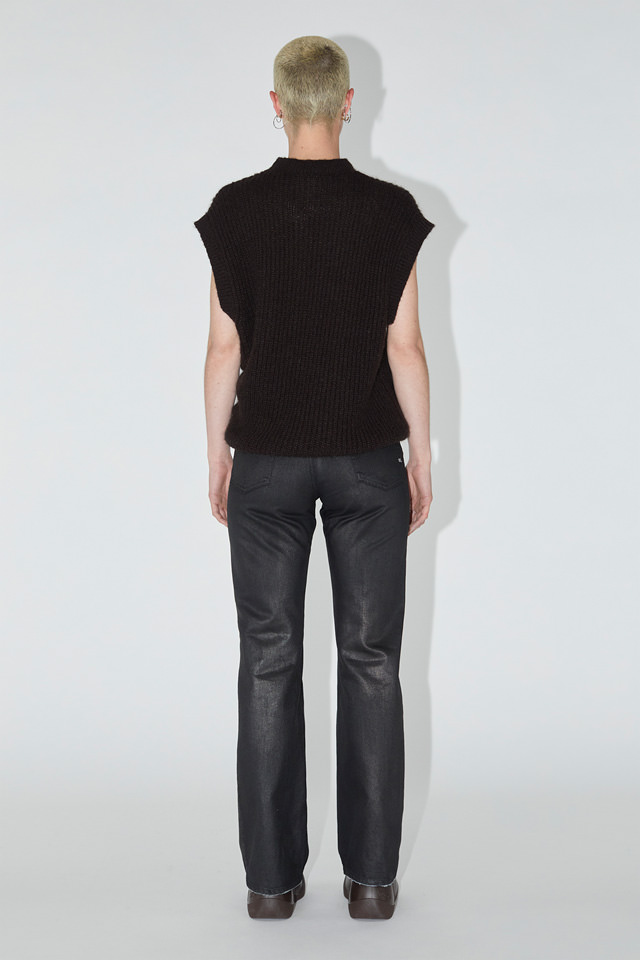 AMISH: GILET IN MOHAIR CON CUT-OUT