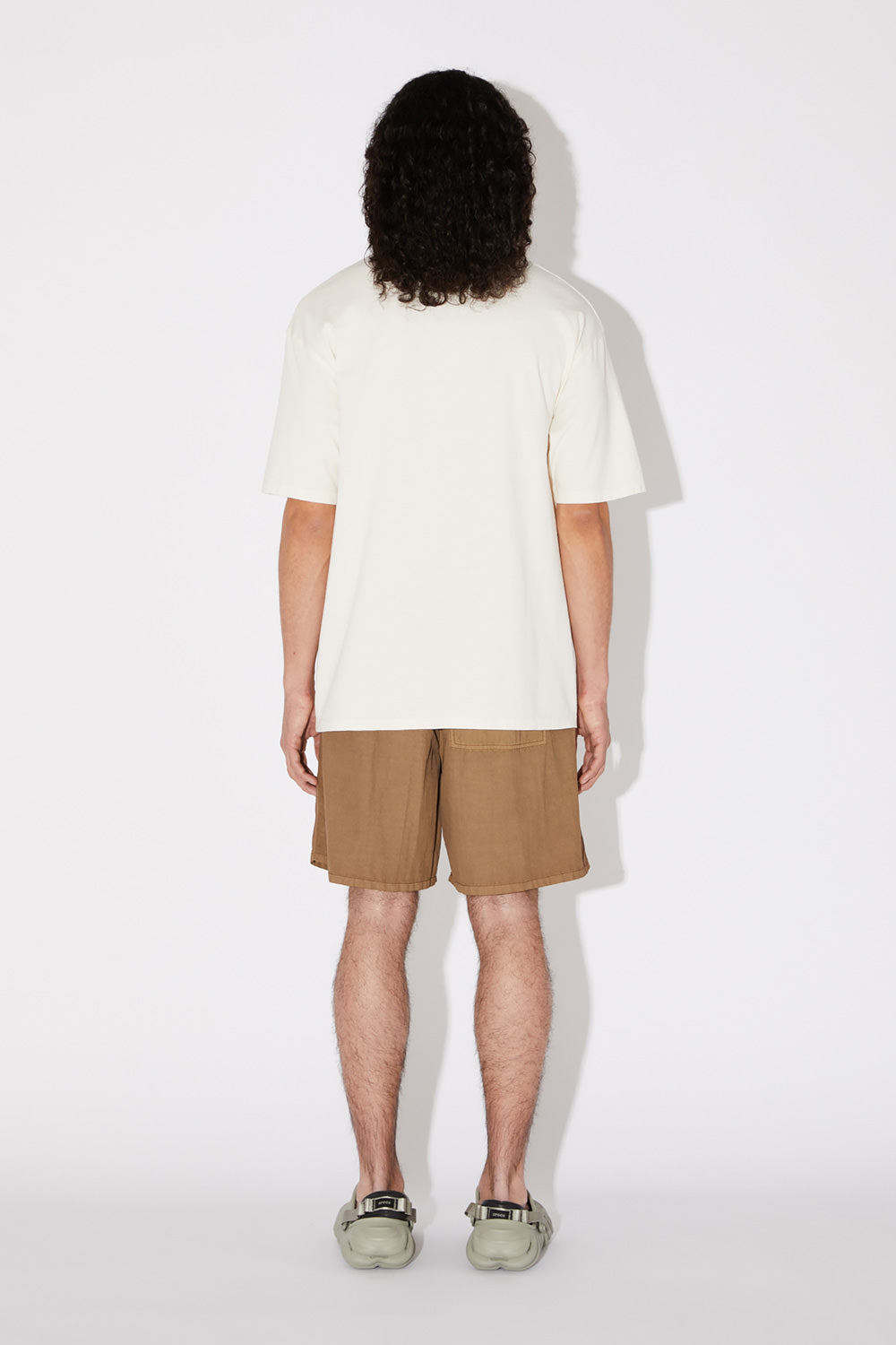 AMISH: CREW NECK T-SHIRT WITH MICRO LOGO