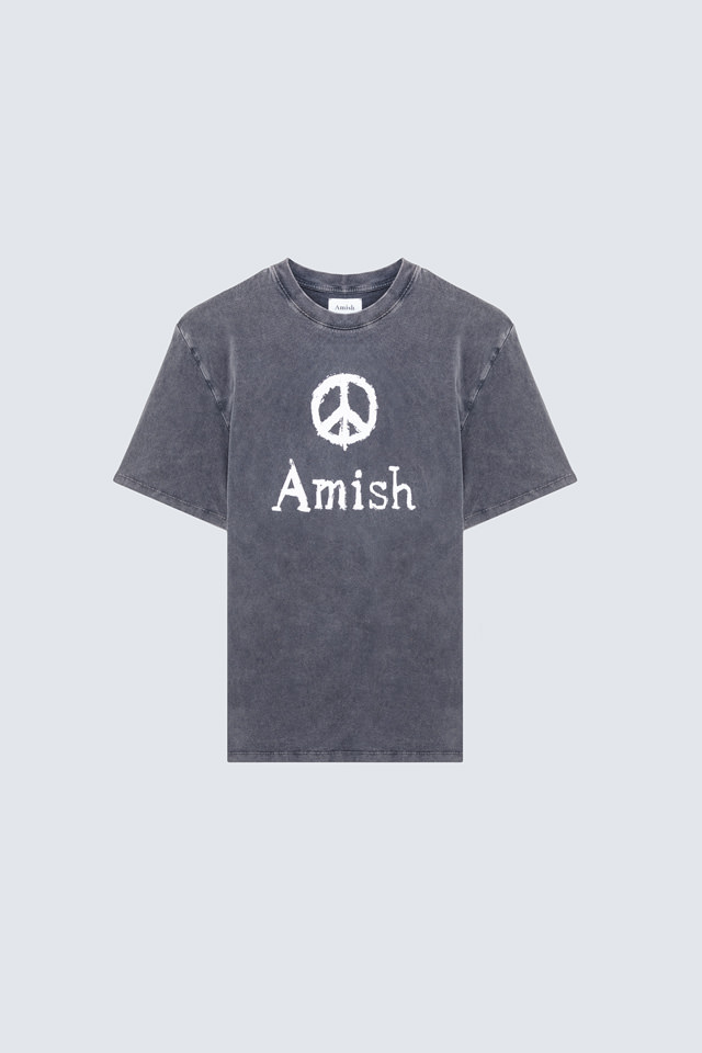 AMISH: PEACE PRINT CREW NECK T-SHIRT