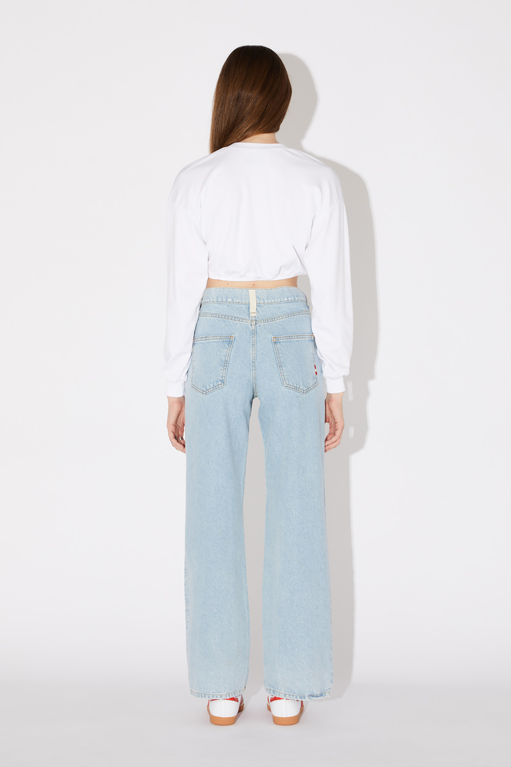 AMISH: TOP CROPPED IN JERSEY CON CUT-OUT